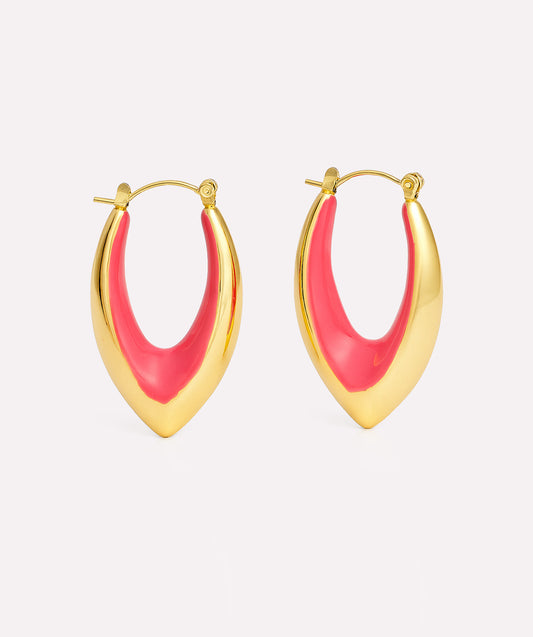 Pink Ellipse Hue Earrings