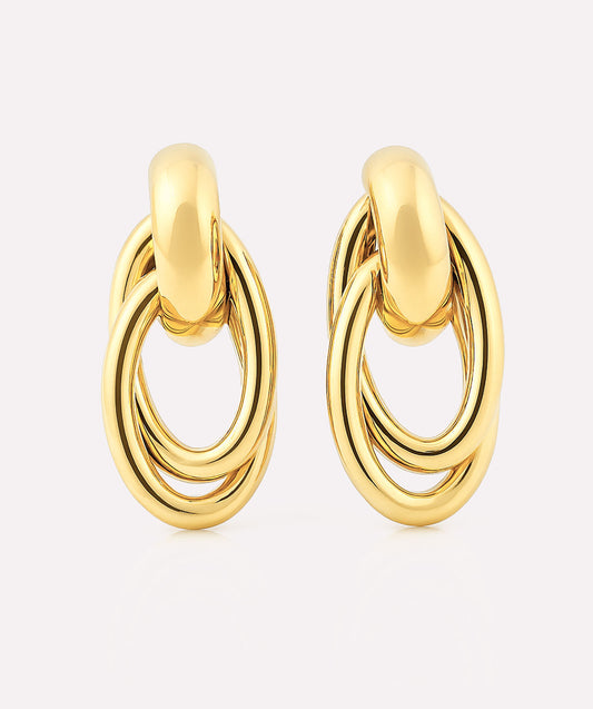 Golden Prism Curve Earrings