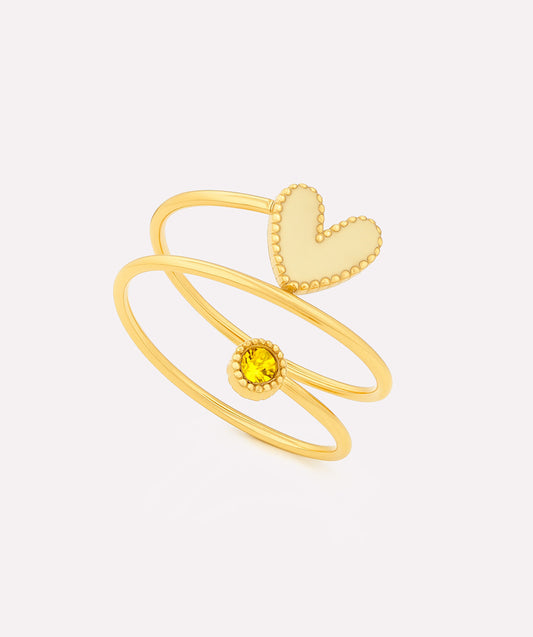 Yellow Mono Love Ring