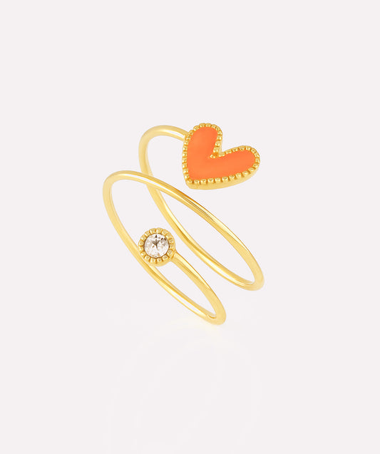 Orange Mono Love Ring