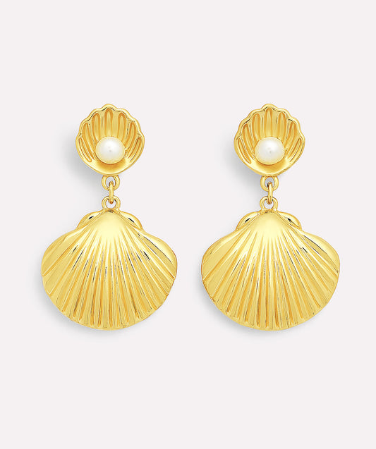 Shell Pearly Earrings