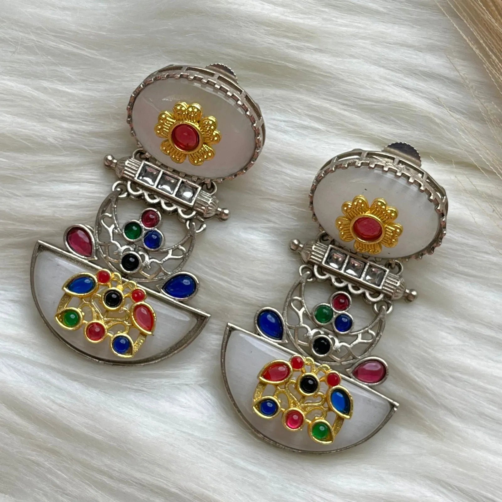 White - Pink Pakshi Pride Earrings - womaniya - White - Pink Pakshi Pride Earrings - womaniya -  -  -  - #tag1# - #tag2# - #tag3# - #tag4#