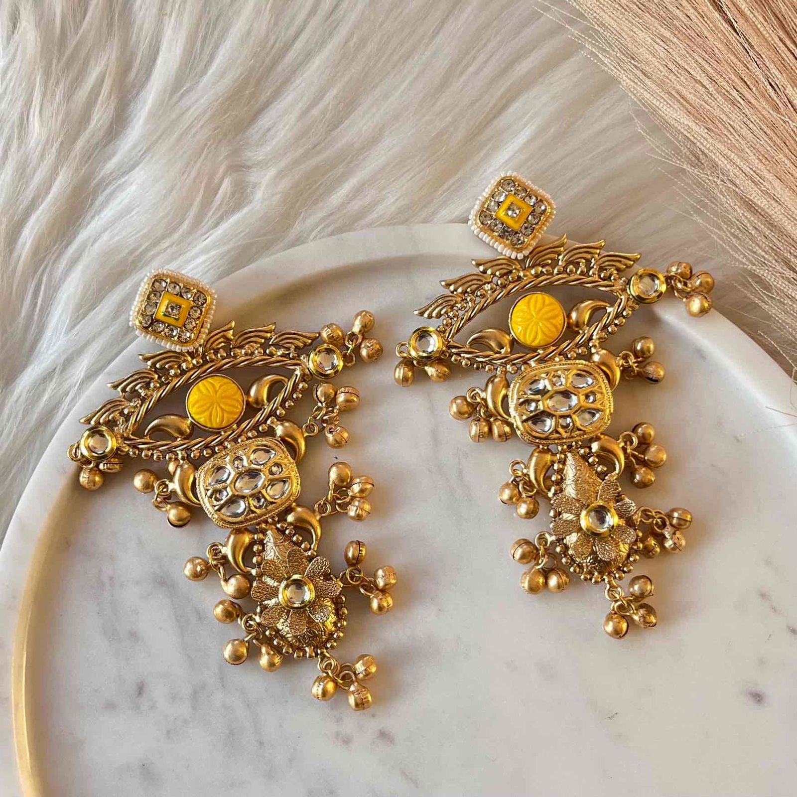 Yellow Deepshikha Fusion Golden Earrings - womaniya - Yellow Deepshikha Fusion Golden Earrings - womaniya -  -  -  - #tag1# - #tag2# - #tag3# - #tag4#