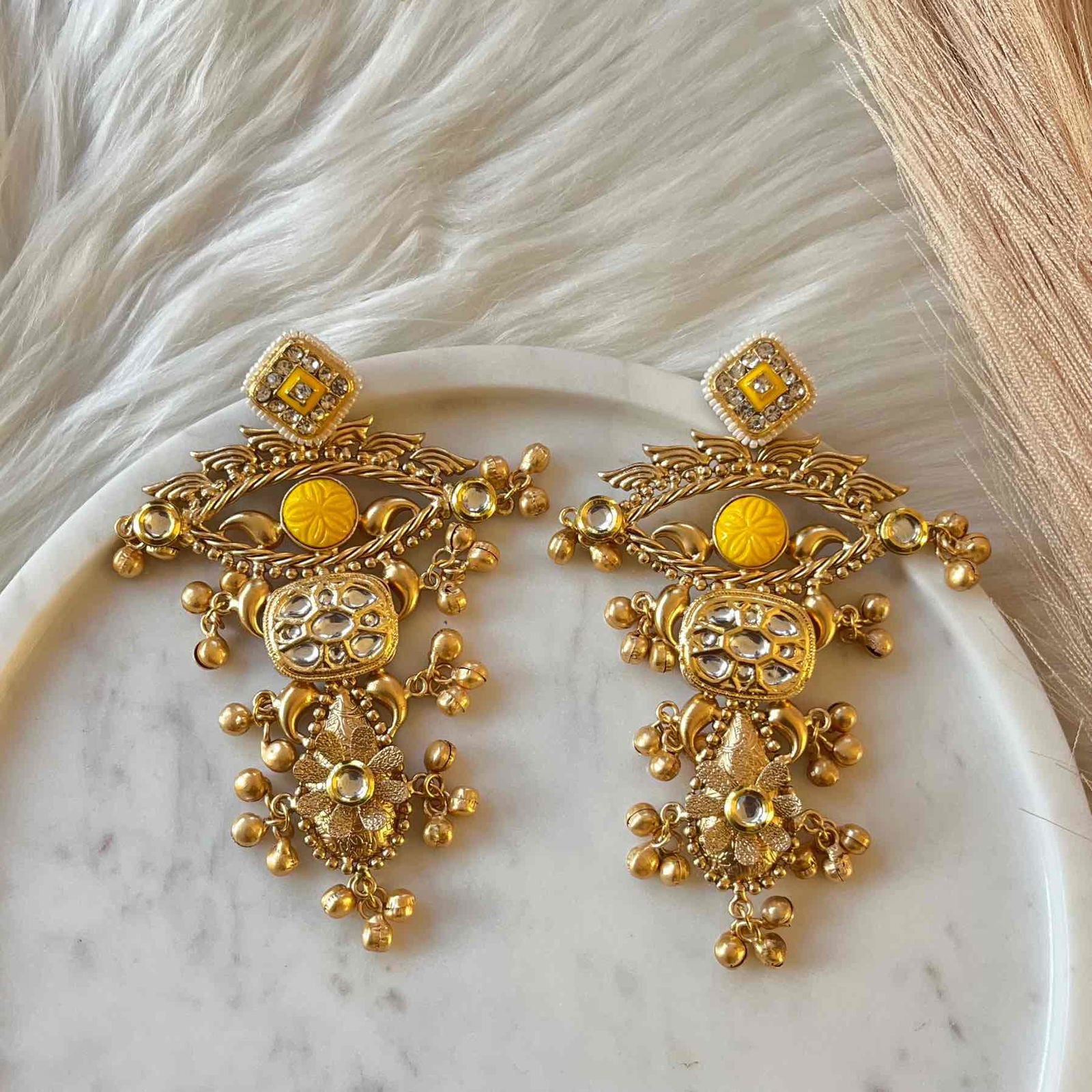 Yellow Deepshikha Fusion Golden Earrings - womaniya - Yellow Deepshikha Fusion Golden Earrings - womaniya -  -  -  - #tag1# - #tag2# - #tag3# - #tag4#