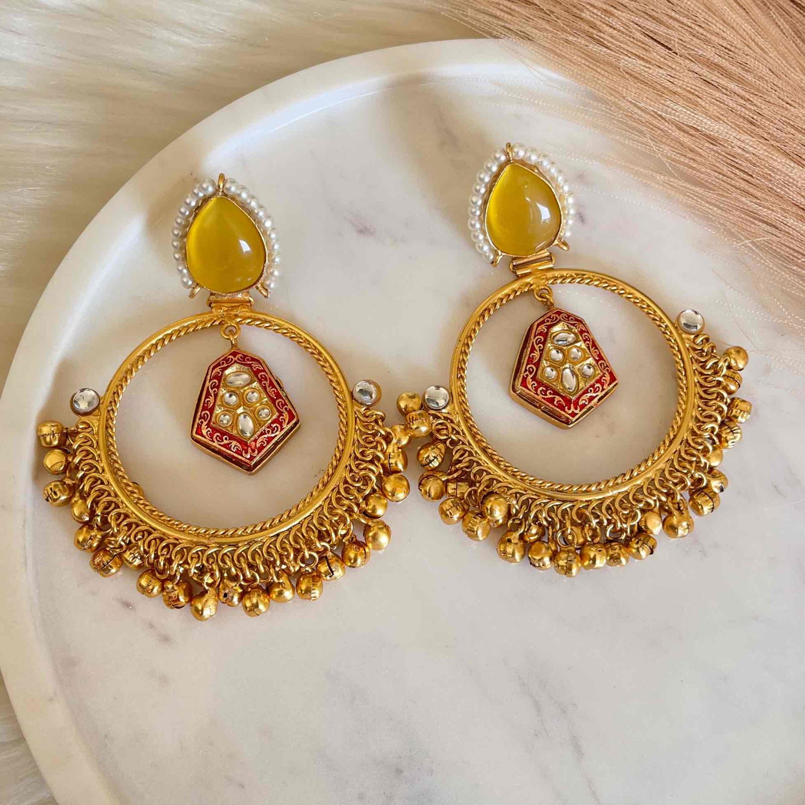 Yellow Naina Golden Fusion Earrings - womaniya - Yellow Naina Golden Fusion Earrings - womaniya -  -  -  - #tag1# - #tag2# - #tag3# - #tag4#