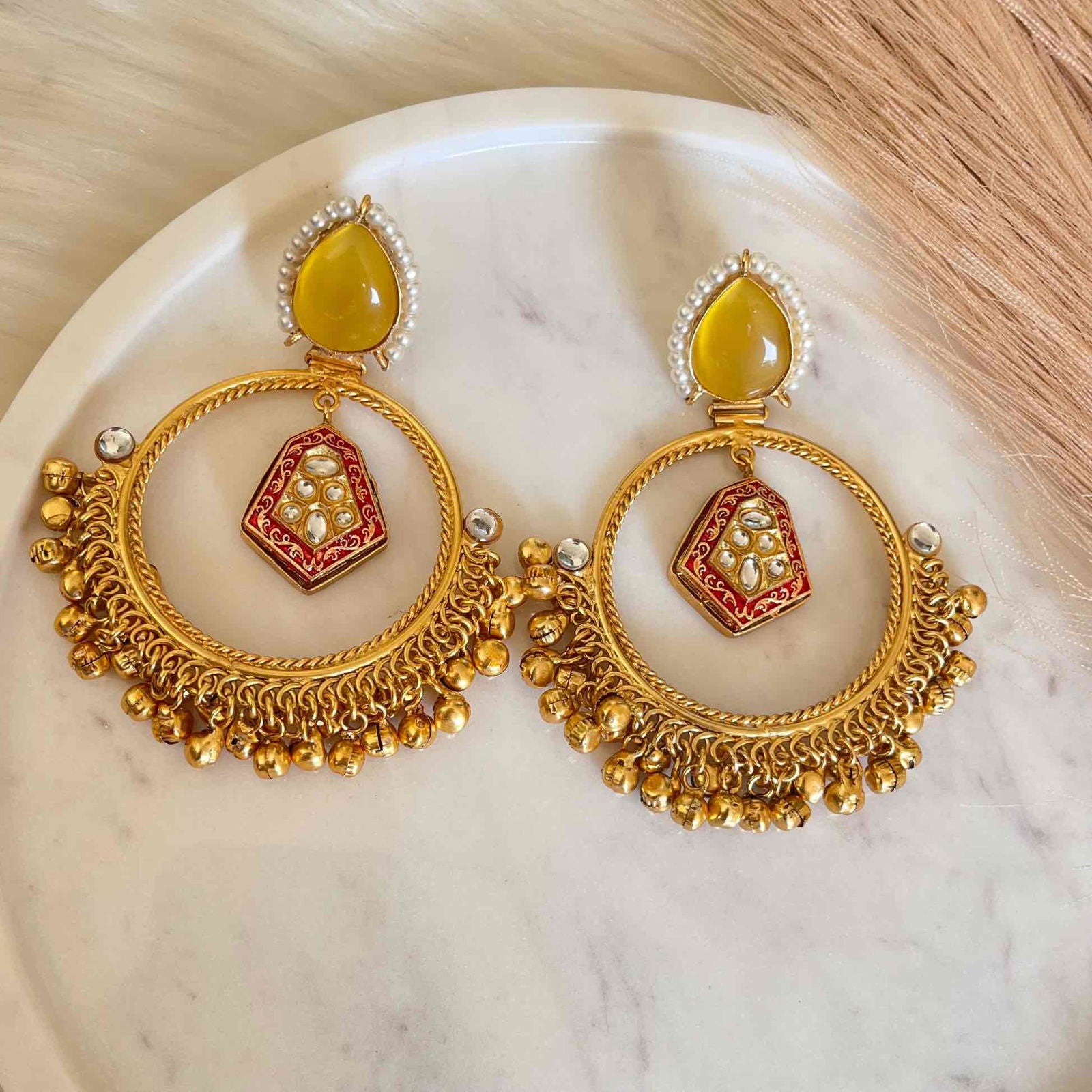 Yellow Naina Golden Fusion Earrings - womaniya - Yellow Naina Golden Fusion Earrings - womaniya -  -  -  - #tag1# - #tag2# - #tag3# - #tag4#