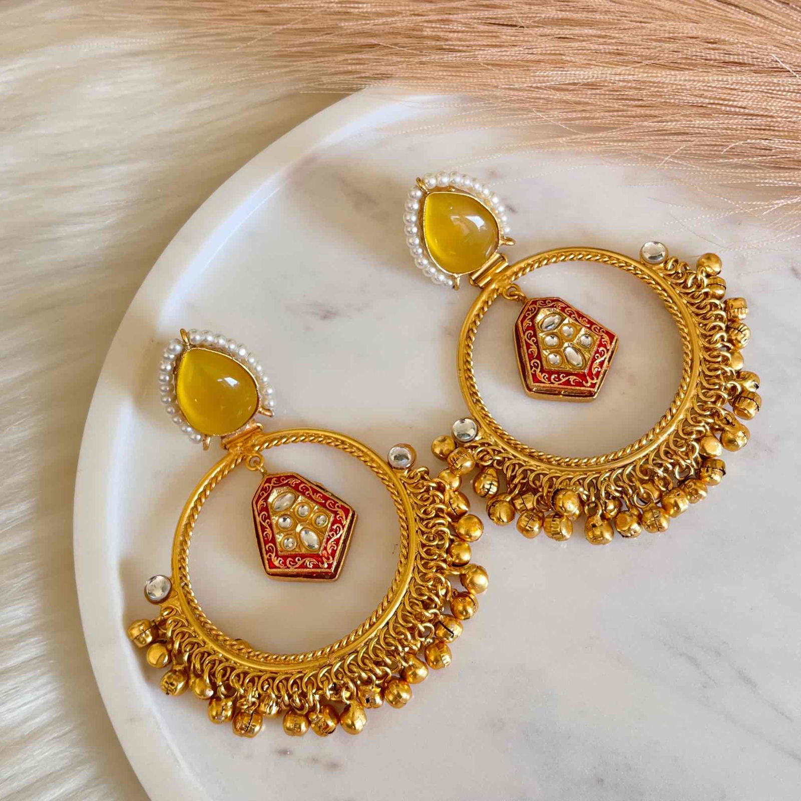 Yellow Naina Golden Fusion Earrings - womaniya - Yellow Naina Golden Fusion Earrings - womaniya -  -  -  - #tag1# - #tag2# - #tag3# - #tag4#