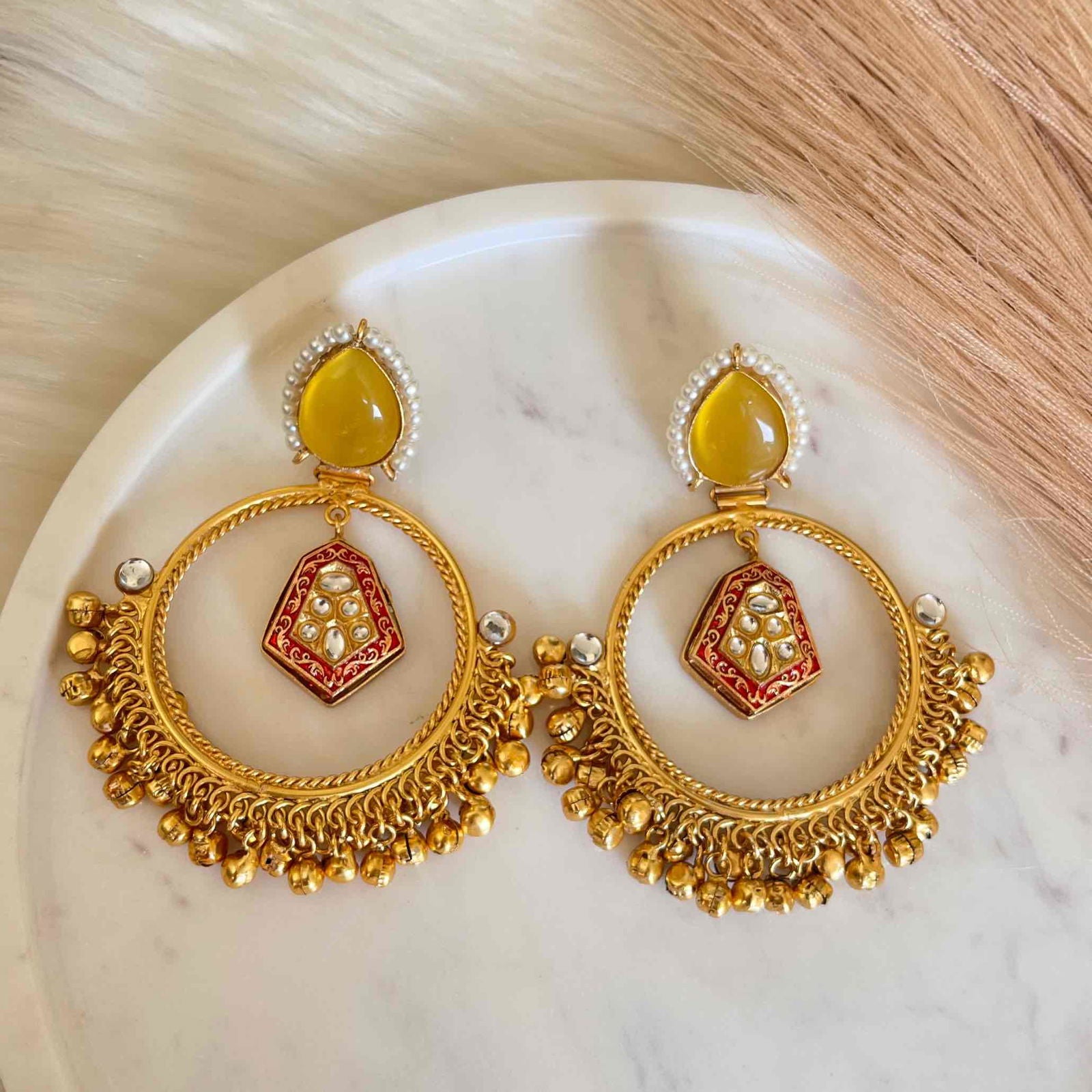 Yellow Naina Golden Fusion Earrings - womaniya - Yellow Naina Golden Fusion Earrings - womaniya -  -  -  - #tag1# - #tag2# - #tag3# - #tag4#