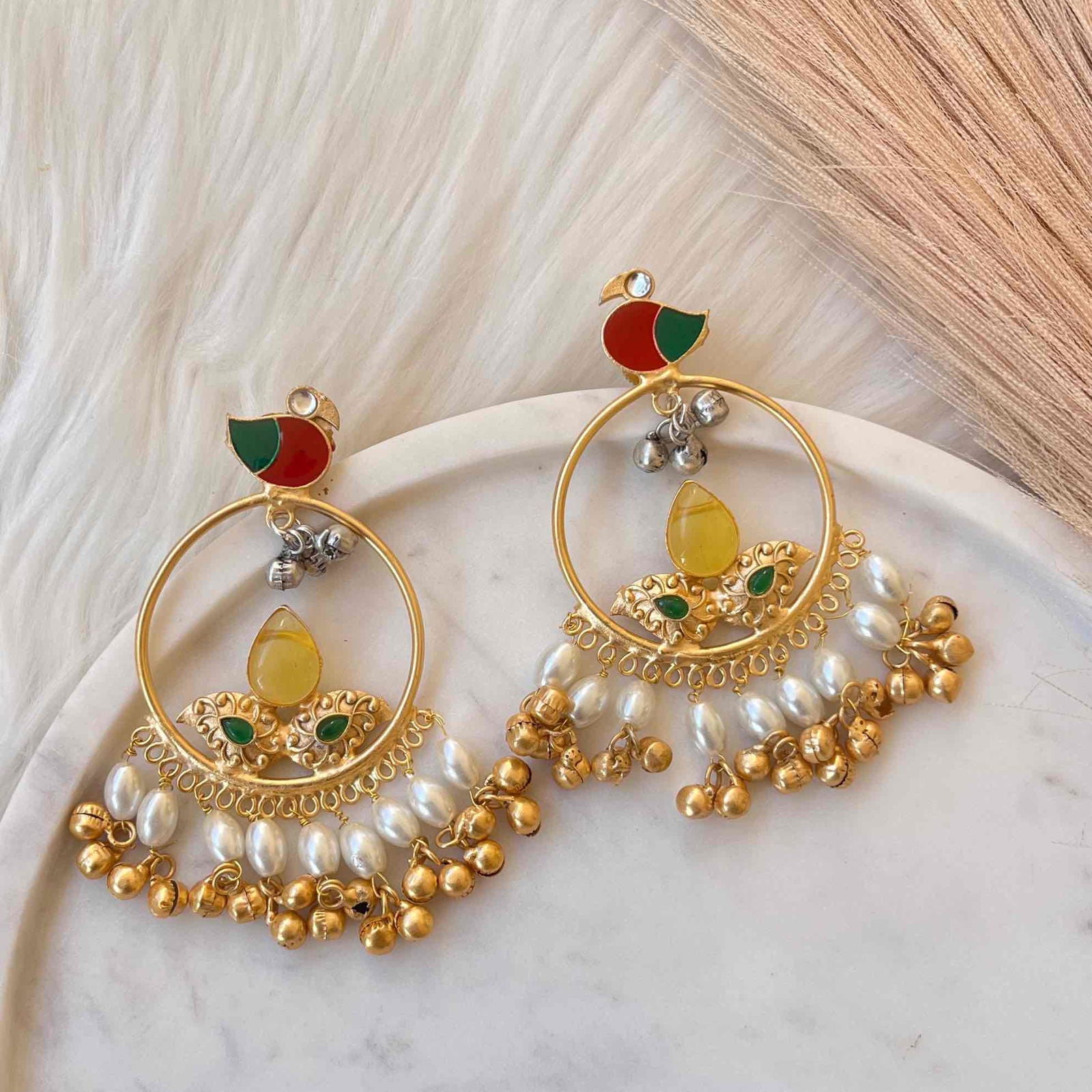 Yellow Round Chidiya Golden Fusion Earrings - womaniya - Yellow Round Chidiya Golden Fusion Earrings - womaniya -  -  -  - #tag1# - #tag2# - #tag3# - #tag4#