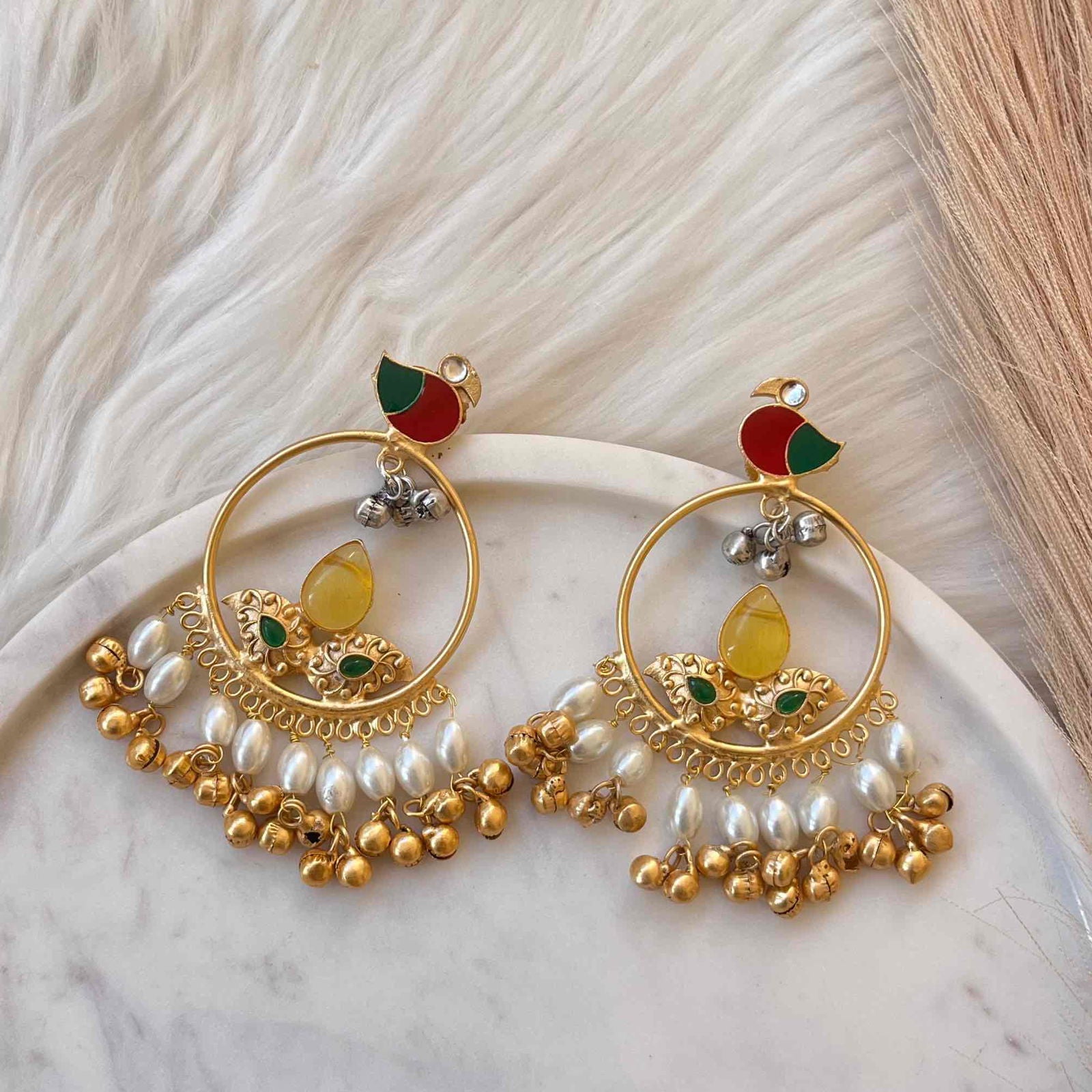 Yellow Round Chidiya Golden Fusion Earrings - womaniya - Yellow Round Chidiya Golden Fusion Earrings - womaniya -  -  -  - #tag1# - #tag2# - #tag3# - #tag4#
