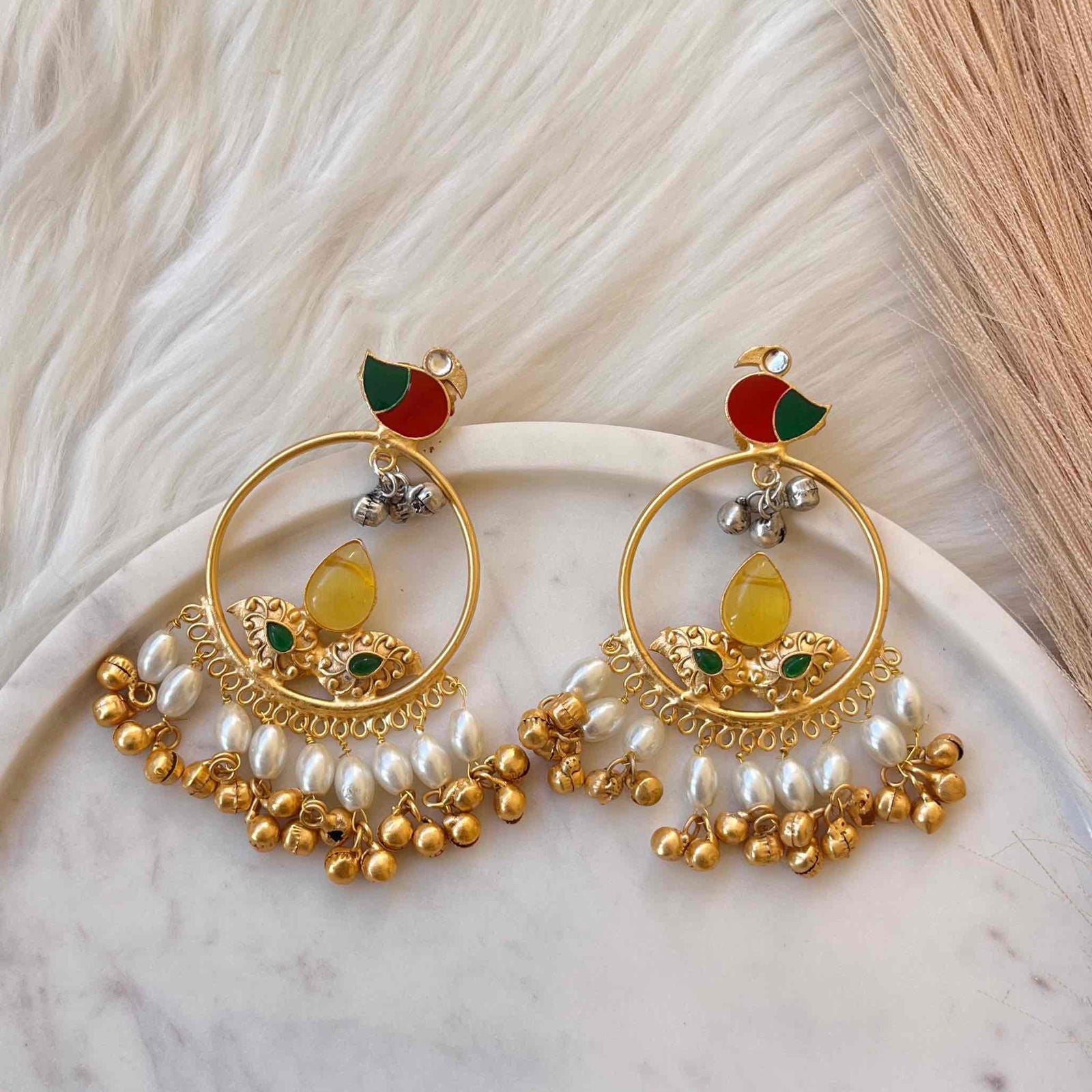 Yellow Round Chidiya Golden Fusion Earrings - womaniya - Yellow Round Chidiya Golden Fusion Earrings - womaniya -  -  -  - #tag1# - #tag2# - #tag3# - #tag4#