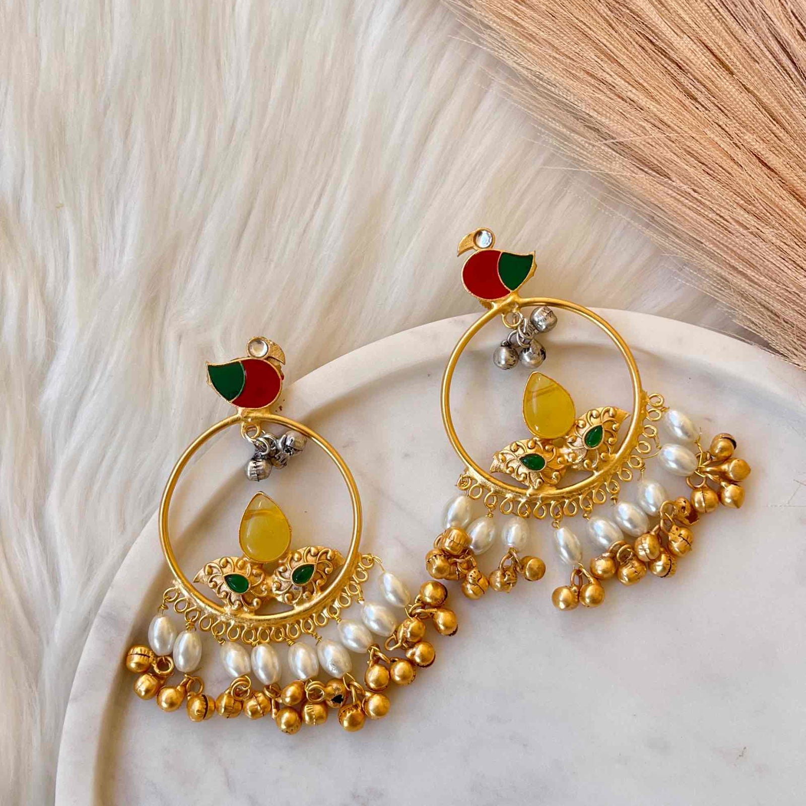 Yellow Round Chidiya Golden Fusion Earrings - womaniya - Yellow Round Chidiya Golden Fusion Earrings - womaniya -  -  -  - #tag1# - #tag2# - #tag3# - #tag4#