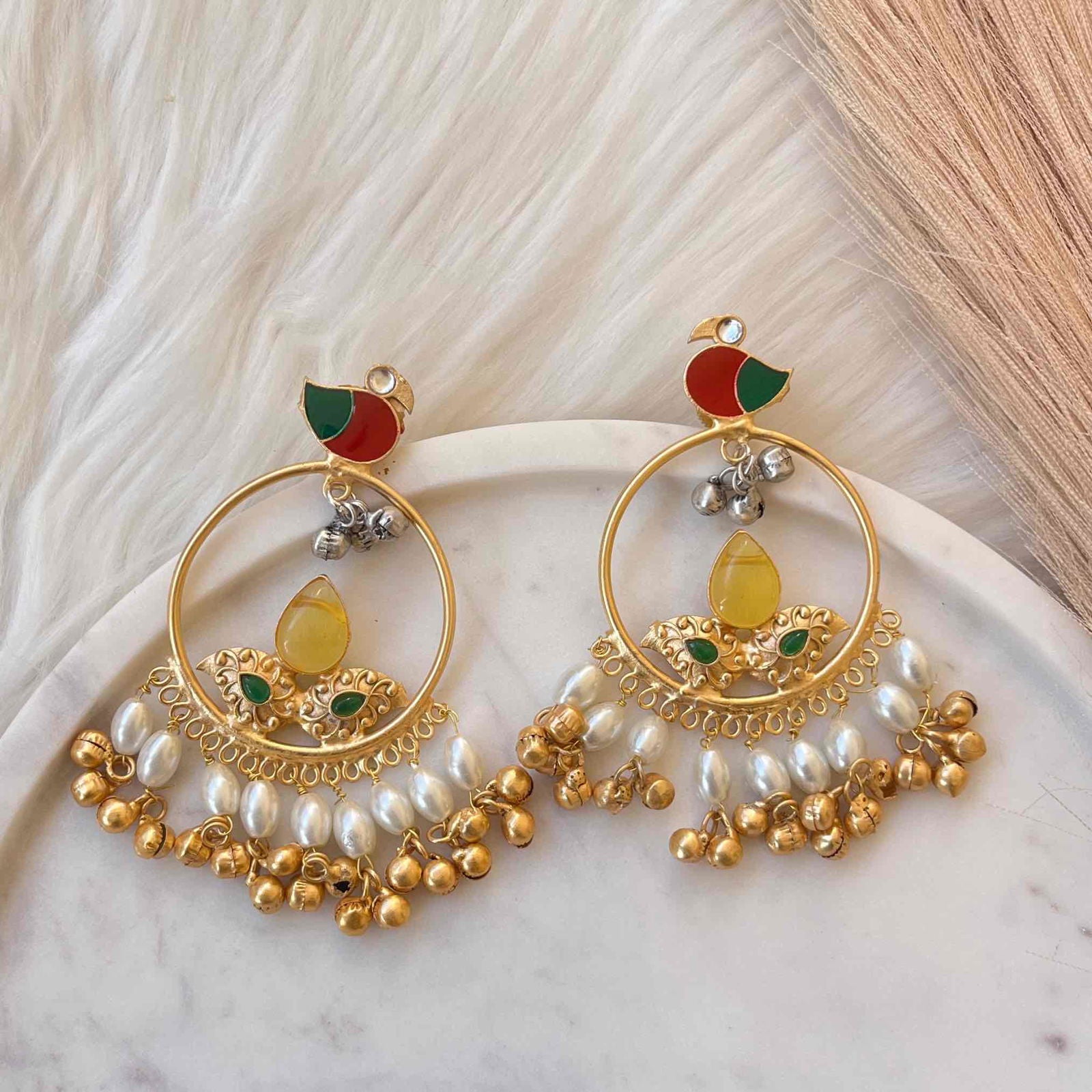Yellow Round Chidiya Golden Fusion Earrings - womaniya - Yellow Round Chidiya Golden Fusion Earrings - womaniya -  -  -  - #tag1# - #tag2# - #tag3# - #tag4#