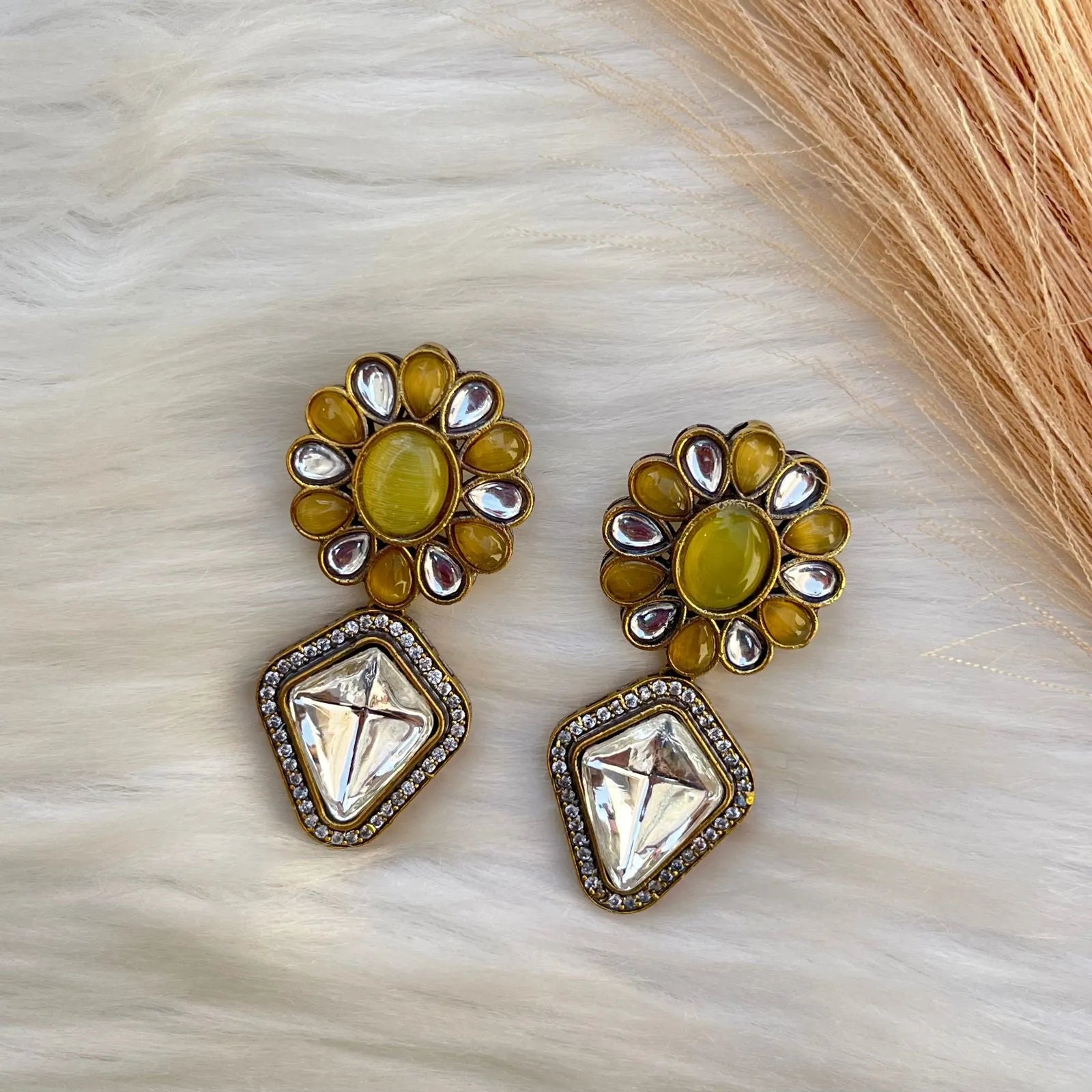 Yellow Sapphire Gleam Earrings - womaniya - Yellow Sapphire Gleam Earrings - womaniya -  -  -  - #tag1# - #tag2# - #tag3# - #tag4#