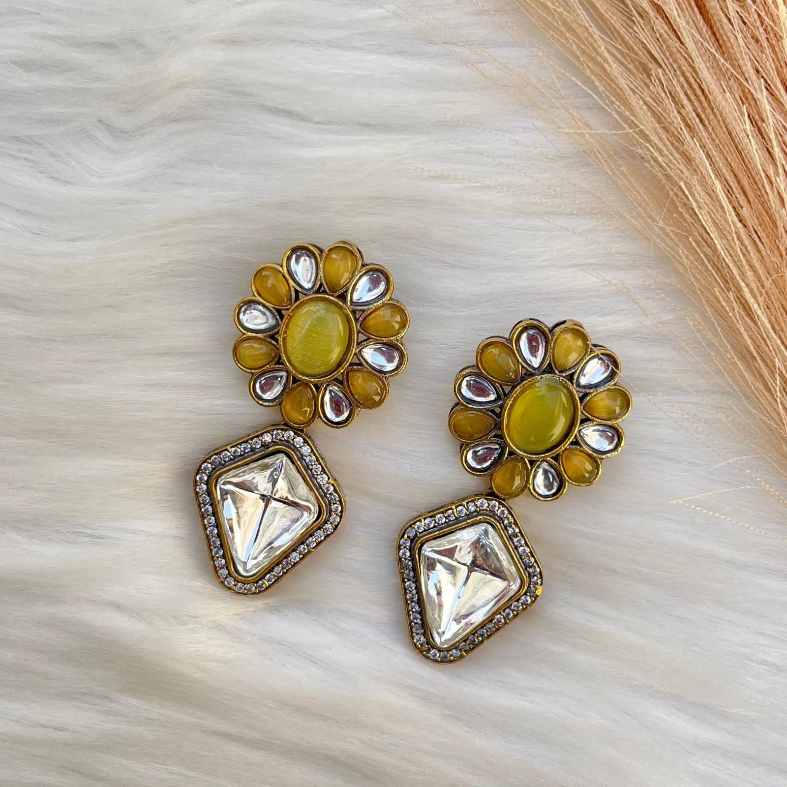 Yellow Sapphire Gleam Earrings - womaniya - Yellow Sapphire Gleam Earrings - womaniya -  -  -  - #tag1# - #tag2# - #tag3# - #tag4#
