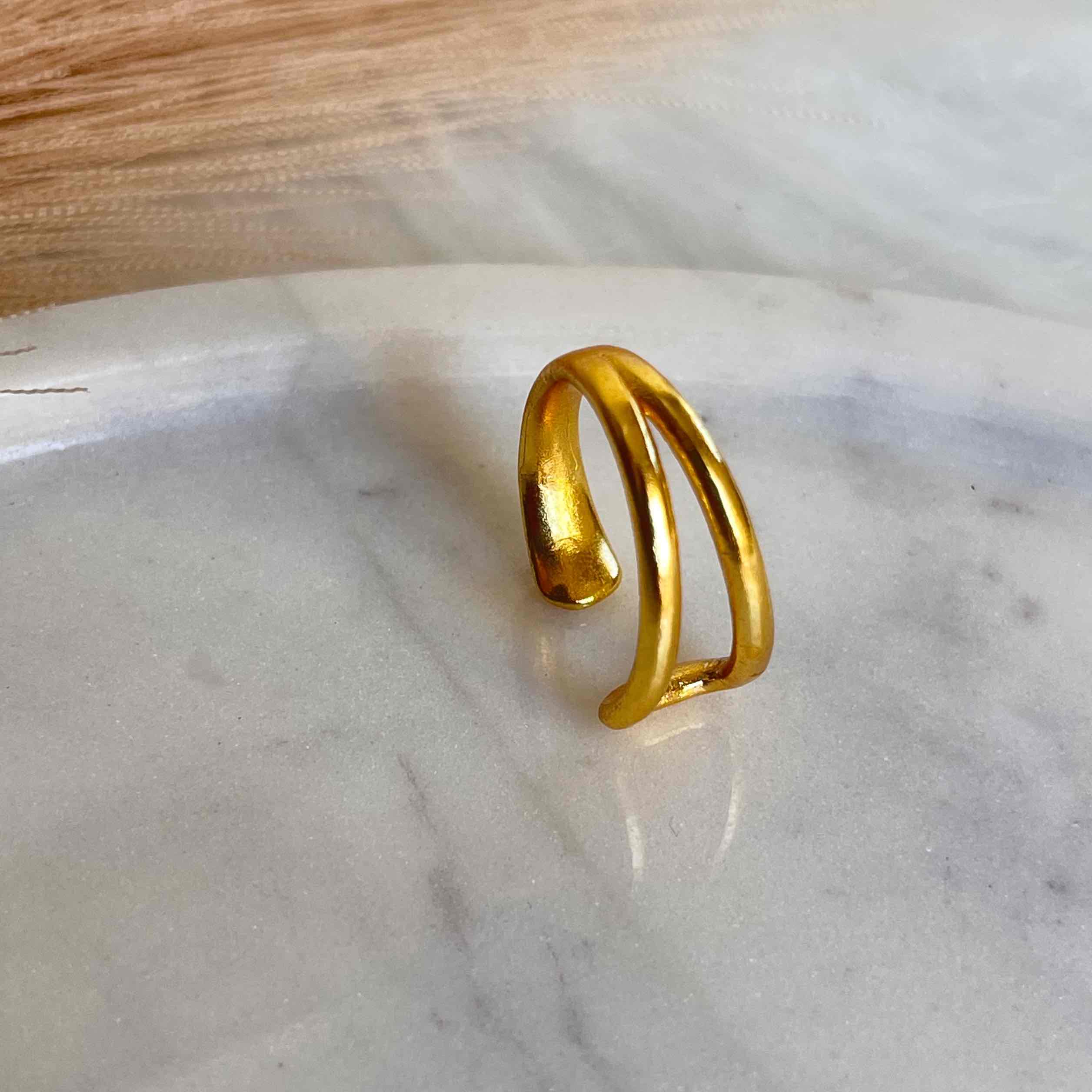 Dainty Duet Ring (Adjustable)