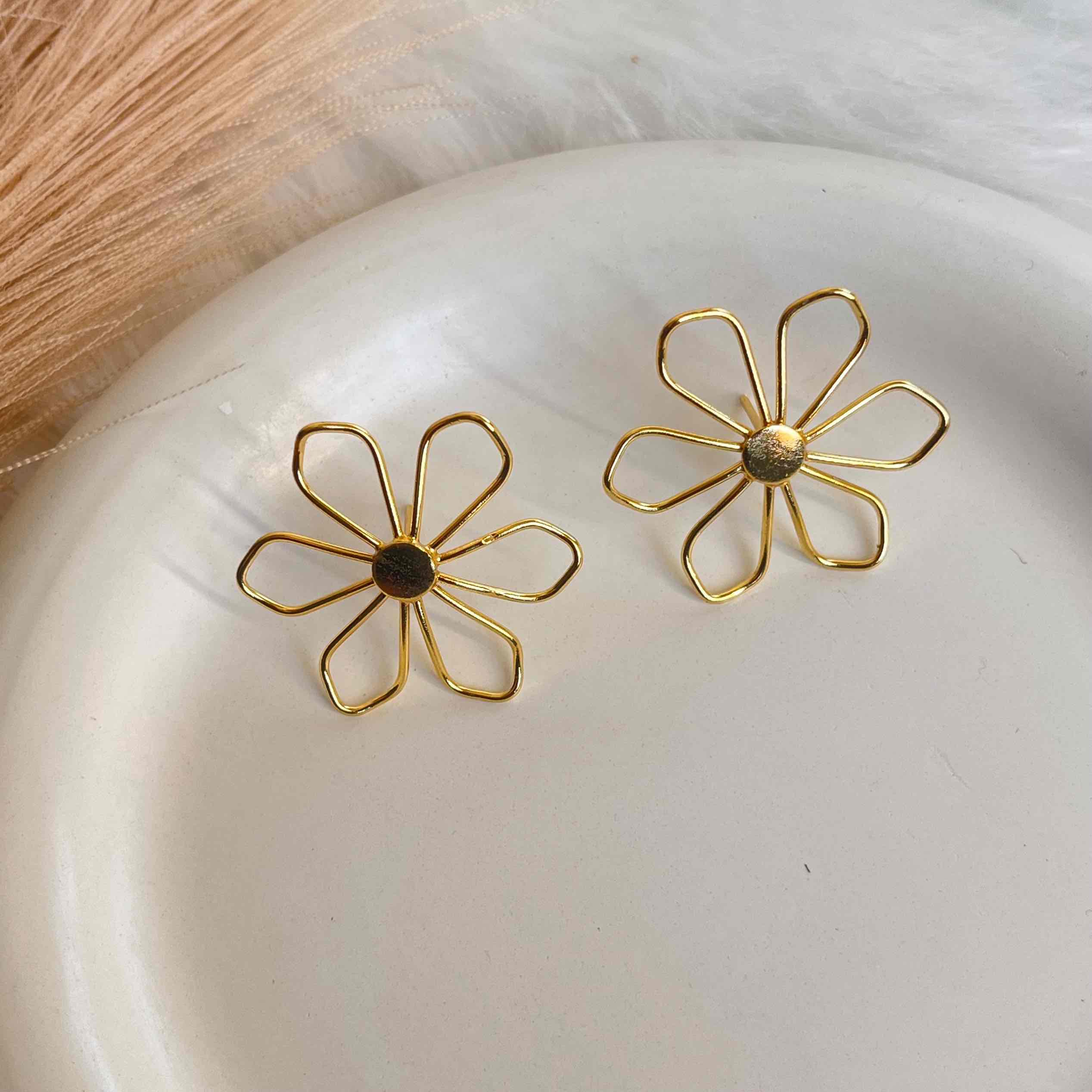 Floral Line Studs